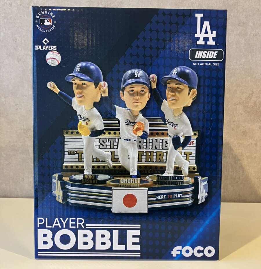 【即納】【世界225個限定】 大谷翔平 山本由伸 佐々木朗希 トリプルピッチング ボブルヘッド バブルヘッド ロサンゼルスドジャース