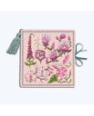 Le Bonheur des Dames クロスステッチ刺繍キット 輸入　Needle Case Pink Flowers フランス　初心者から中級者向き