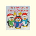 Bothy Threadsクロスステッチ 刺繍キット 【Christmas Card - Penguin Pals】 イギリス