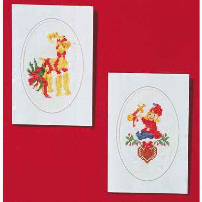 OOE 刺繍キット 【クリスマスカード】デンマーク輸入ししゅうキット初心者から中級者向き　アイーダ