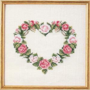 OOEクロス・ステッチ 刺繍キット 【お花のリース】デンマーク輸入ししゅうキット初心者から中級者向き アイーダ アンデルセン OOEクロス・ステッチ 刺繍キット 【お花のリース】デンマーク輸入ししゅうキット初心者から中級者向き アイーダ アンデルセン
