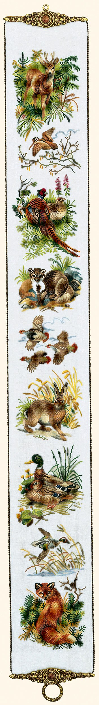 EVA ROSENSTAND クロスステッチ刺繍キット 【動物のベルプル 】北欧　デンマーク 上級者 リネン