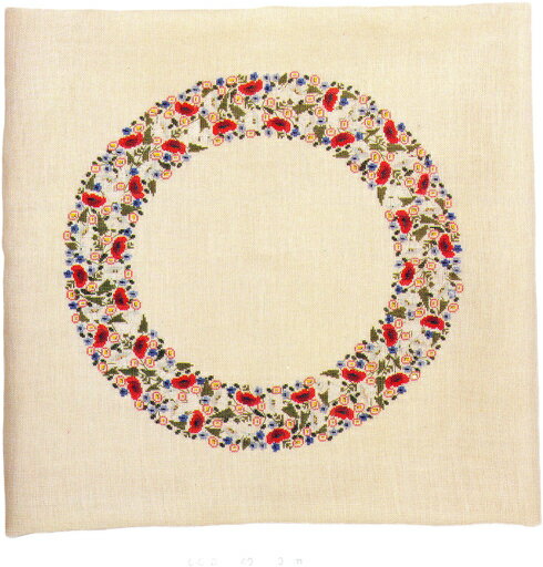 フレメ クロスステッチ 刺繍キット 【GARLAND OF POPY 】　デンマーク 輸入ししゅうキット