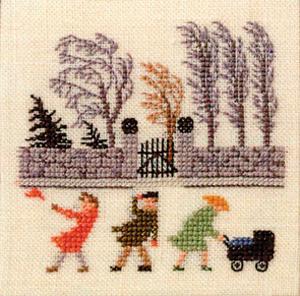 フレメ クロスステッチ 刺繍キット 【WINDY WEATHER】デンマークの暮らし　デンマーク 輸入ししゅうキット