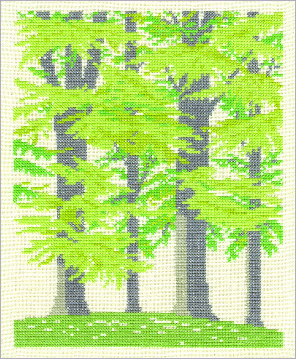 フレメ クロスステッチ 刺繍キット 【ブナの森】花と樹木　デンマーク 輸入ししゅうキット