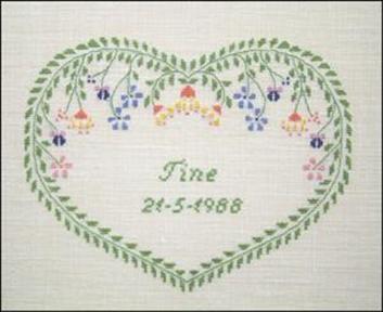 フレメ クロスステッチ 刺繍キット 【ハート】花と樹木　デンマーク 輸入ししゅうキット