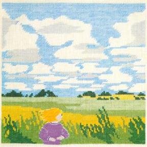 フレメ クロスステッチ 刺繍キット 【GIRL IN THE SUMMERWIND 】鳥と動物 デンマーク 輸入ししゅうキット