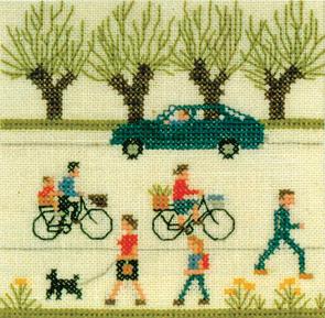 フレメ クロスステッチ 刺繍キット 【自転車】デンマークの暮らし　デンマーク 輸入ししゅうキット