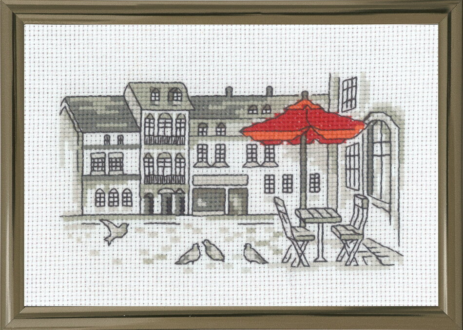 パラソル　デンマーク刺繍　初心者から中級者向き　ペルミン