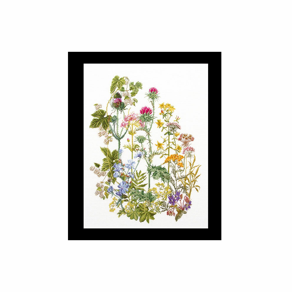 テア　グーベルヌール　クロスステッチ刺繍【アイーダ 】キット 【Herb Panel 】中級者ー上級者向き ☆お取り寄せキット（納期は30-90日程度）