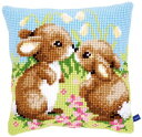 ベルバコ クロスステッチ 刺繍キット 【うさぎのクッション】 動物 ベルギー