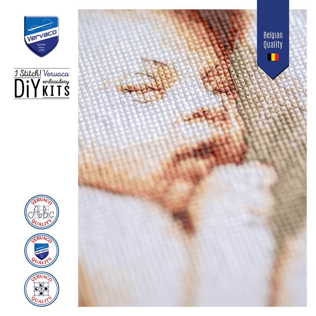 ベルバコ クロスステッチ 刺繍キット 【MOM AND BABY】 動物　ベルギー 輸入ししゅうキット