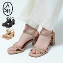 【クーポン】【50%OFF】【正規品】ASH サンダル アッシュ 厚底 チャンキーヒールサンダル レディース ハイヒール アンクルストラップ スクエアトゥ スタ...