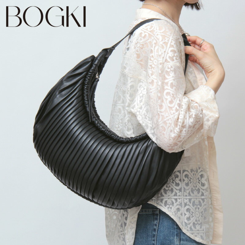 BOGKI ボクギ バッグ ショルダーバッグ 肩がけ 本革 シープスキン 軽量 RIPPLE SHOULDER BAG S24SB01 ★
