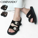 【クーポン】カミナンド サンダル CAMINANDO 厚底 バックル フラット プラットフォームサンダル SANDAL ダブルベルト 本革 レザー LEATHE...