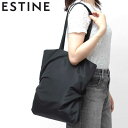 エスティーヌ バッグ ESTINE トートバッグ ルーモス 軽量 ポリエステル 本革 A4 縦入れ 肩がけ モノフィラ糸 光沢 レディース Lumos 1074966