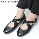 【クーポン】【正規品】ファビオルスコーニ フラットシューズ FABIO RUSCONI クロスストラップ メリージェーン 本革 エナメル レディース 2203 ...