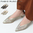 【クーポン】【正規品】FABIO RUSCONI ファビオルスコーニ パンプス ヒール チュール メッシュ シースルー バックストラップ ポインテッドトゥ レデ...