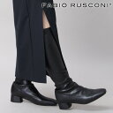 ファビオ ルスコーニ ブーツ レディース 【50％OFF】【正規品】fabio rusconi ブーツ ファビオルスコーニ ロングブーツ スクエアトゥ チャンキーヒール ストレッチ エコレザー ブラック 黒 レディース 5571 セール【返品不可】