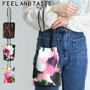 feel and taste バッグ フィール アンド テイスト ミニショルダー トートバッグ ミニショルダー 巾着 本革 レオパード柄 花柄 レディース フラットバッグミニ b147 ★