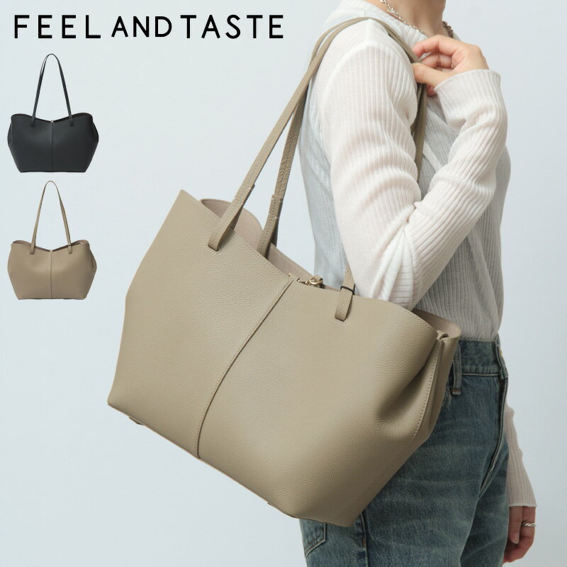 Rakuten - 【クーポン】feel and taste バッグ フィールアンドテイスト トートバッグ 肩掛け A4 横 本革 VELA L レディース B551 ★