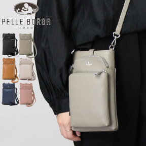 【10％クーポン】ペレボルサ バッグ PELLE BORSA スマホショルダー スマホポシェット ショルダーバッグ スリムポシェット 斜めがけ Comfy コンフィー 本革 シュリンクレザー レディース メンズ pelleborsa 6701