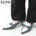 【クーポン】【50%OFF】【正規品】ペリーコサニー パンプス PELLICO SUNNY バイカラー コインローファー 5センチ ミドルヒール ポインテッドト...
