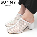 【クーポン】PELLICO SUNNY ペリーコサニー GRACIA サンダル ミュール つっかけ サボ メッシュ 太ヒール チャンキーヒール スクエアトゥ 軽...