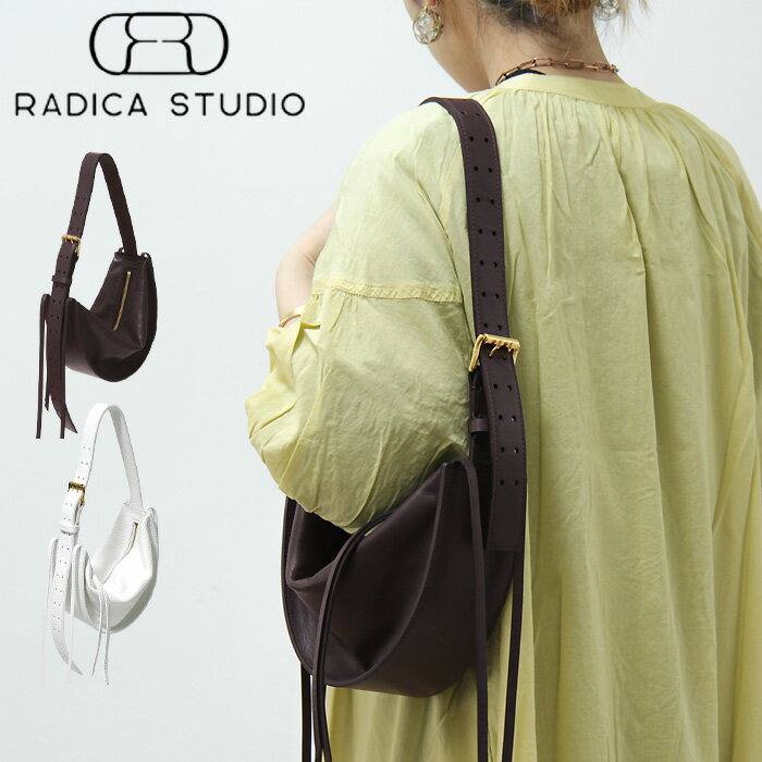 楽天DANJO バッグ 財布 シューズの通販RADICA STUDIO バッグ ラディカ スタジオ ハンドバッグ ショルダーバッグ レディース 肩掛け 本革 イタリアンレザー 三日月型 ワンショルダー ホーボーバッグ ミニ mini ★