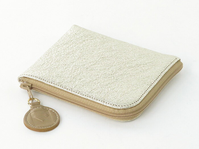 【クーポン】ヴァグリエ 財布 vagrie ミニ財布 二つ折り財布 L字ファスナー 薄い スリム 本革 メタリックレザー サンディオール ゴールド ミロワール シルバー ピンク グリーン 軽量 レディース yb0028