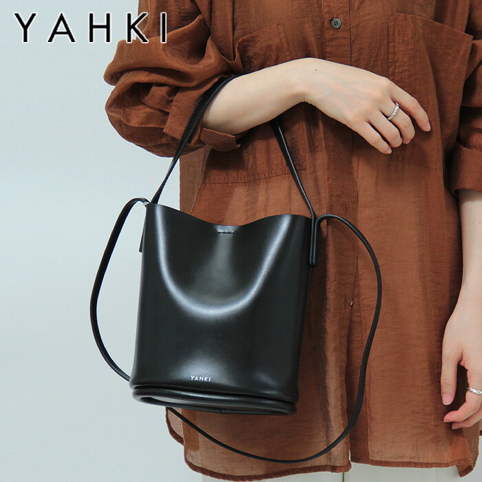 ヤーキ 革トートバッグ レディース ヤーキ YAHKI バッグ バケツバッグ ハンドバッグ 2WAY 肩がけ 本革 TOTE BAG レディース YH-638 ★