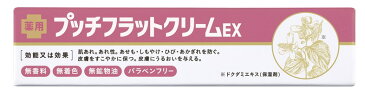 薬用プッチフラットクリームEX 医薬部外品★ヨクイニンエキス配合量が2倍にヴァージョンアップ♪★有効成分のグリチルリチン酸カリウムに尿素を新配合♪★気になるぽつぽつ対策にドクダミエキス・オウバクエキス・アラントインを新配合♪