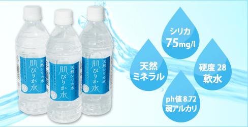 美味しい天然シリカ水　肌ぴりか水500ml24本入り×2ケース　代引き不可硬度28の軟水♪PH約8.72の弱アルカリ天然水です♪100ml当たりシリカ7.5mgの美人ケイ素水♪離島沖縄は+800円 3