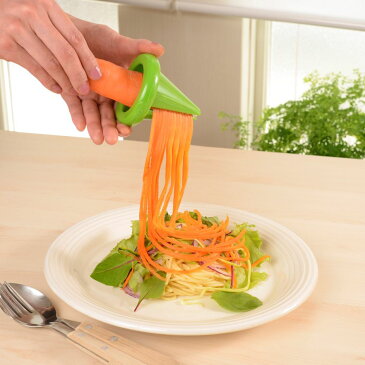 ★ヘルシー野菜麺にベジタブルスパイラルカッター★鉛筆を削るように野菜をくるくるカット♪★糖質制限・炭水化物ダイエット中の方にもおススメベジヌードルに〜♪
