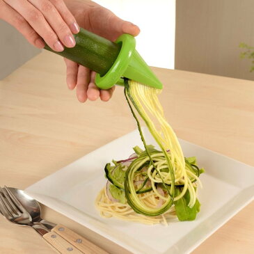 ★ヘルシー野菜麺にベジタブルスパイラルカッター★鉛筆を削るように野菜をくるくるカット♪★糖質制限・炭水化物ダイエット中の方にもおススメベジヌードルに〜♪