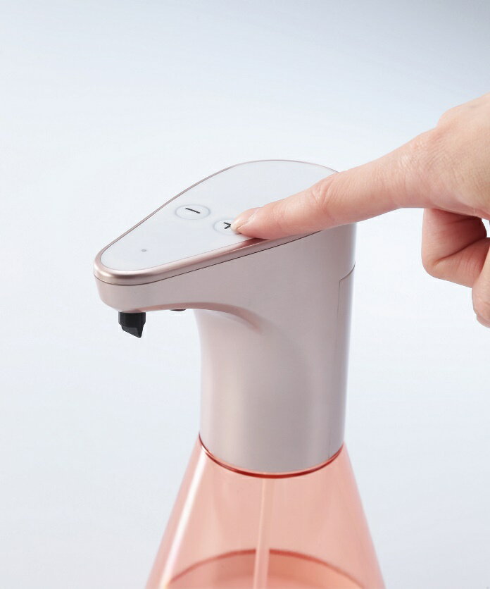 オートソープディスペンサー　バイキン季節の衛生的タッチレスに限定送料無料手をかざすとセンサー作動♪自動で液体洗剤1回分が♪＋&−ボタンで量調節OK♪使い過ぎの心配もありません♪調理中の汚れた手でボトルを持ちたくないという時も便利♪