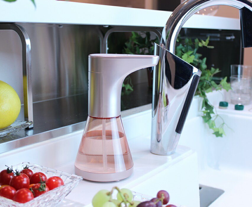 オートソープディスペンサー　バイキン季節の衛生的タッチレスに限定送料無料手をかざすとセンサー作動♪自動で液体洗剤1回分が♪＋&−ボタンで量調節OK♪使い過ぎの心配もありません♪調理中の汚れた手でボトルを持ちたくないという時も便利♪