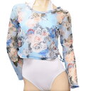 FLAVIA ダンスケイト ローズメッシュトップス DANSKATE バレエトップス 送料無料花柄プリントがおしゃれなメッシュトップス