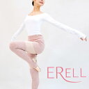 【HONEYBEE RIB トップス ホワイト】ERELL バレエトップスエレル バレエ用ロングスリーブトップス 薄くて軽い動きを妨げないバレエトップス持ち運び...