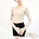 【HONEYBEE RIB トップス ブラック】ERELL バレエトップスエレル バレエ用ロングスリーブトップス リブ仕様でフィット感が快適なバレエトップス肌触...