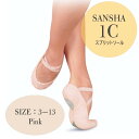 送料無料サンシャ バレエシューズ ピンクSANSHA PRO1C ピンク キャンバス スプリットバレエシューズ