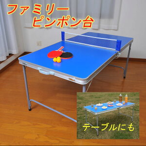 折りたたみファミリーピンポン台セット　ラケット、ボール付 ノーマルサイズ　　卓球台 卓球セット スポーツ 屋内　遊具 アウトドア レジャー 運動 ダイエット テーブルテニス 家族 コンパクト 折り畳み 遊び 持ち運び 健康 エクササイズ ピクニック 収納