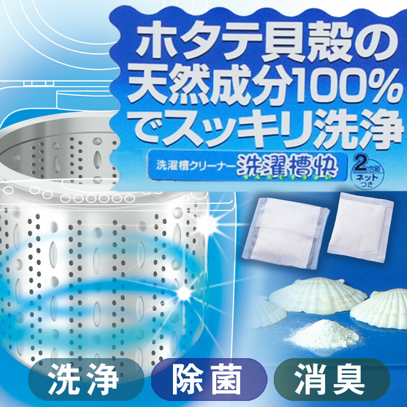 洗濯槽クリーナー 洗濯槽快 (クリーナー6包) 半年分 ネット付き 洗濯槽 掃除 除菌 消臭 洗浄