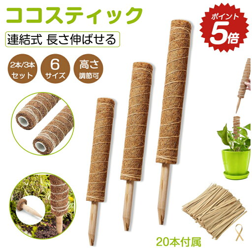 【P5倍★楽天1位★3点セット 】 モンステラ 支柱 ココスティック 観葉植物 支柱 園芸支柱 植物 ガーデニング用 花ささえ ココナッツ支柱 植物サポート つる性植物 トマト ポトス 支柱 園芸用 園芸支柱パーツ 高さ調整可能 ココナッツ モンステラ支柱 植物成長 おしゃれ 【P5倍★楽天1位★3点セット 】 モンステラ 支柱 ココスティック 観葉植物 支柱 園芸支柱 植物 ガーデニング用 花ささえ ココナッツ支柱 植物サポート つる性植物 トマト ポトス 支柱 園芸用 園芸支柱パーツ 高さ調整可能 ココナッツ モンステラ支柱 植物成長 おしゃれ