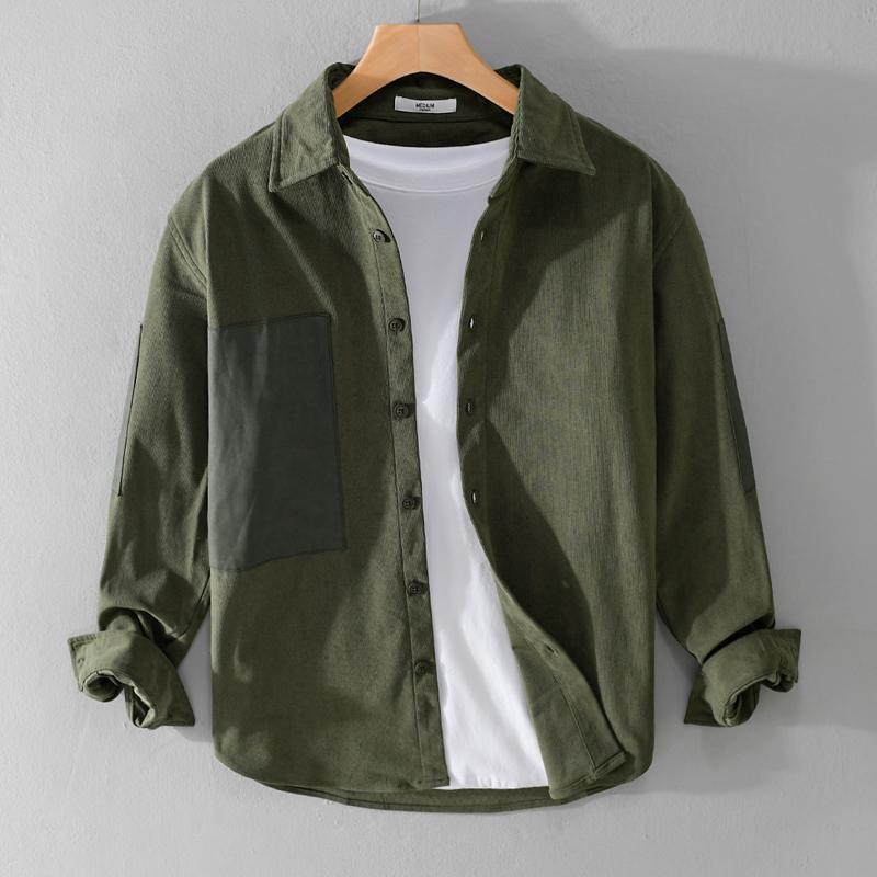 メンズ ファッション 服 男性用 オシャレ シンプル 大人 かっこいい 大きいサイズ ストリート 紳士服 レトロ シンプル 無地 長袖 シャツ トップス シャツ カジュアル シャツ