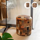 【5/10限定★抽選で最大100%Pバック】tag stool スツール 円柱 直径38cm 四角 40cm 本革 合成皮革 椅子 おしゃれ かわいい デニム ...
