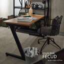 【5/10限定★抽選で最大100%Pバック】simple desk FECUD デスク 幅120cm 奥行き60cm 木目調 スチール脚 シンプル ブルックリン...
