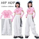 ★期間限定タイムセール★ピンク 半袖 tシャツ キッズ ダンス衣装 セットアップ 女の子 ショート丈 トップス jazz hiphop チアガール 韓国 k-p...