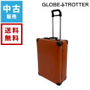 【中古】グローブ・トロッター　33L　オレンジ×タン【送料無料】 トランク キャリーケース 旅行かば ...