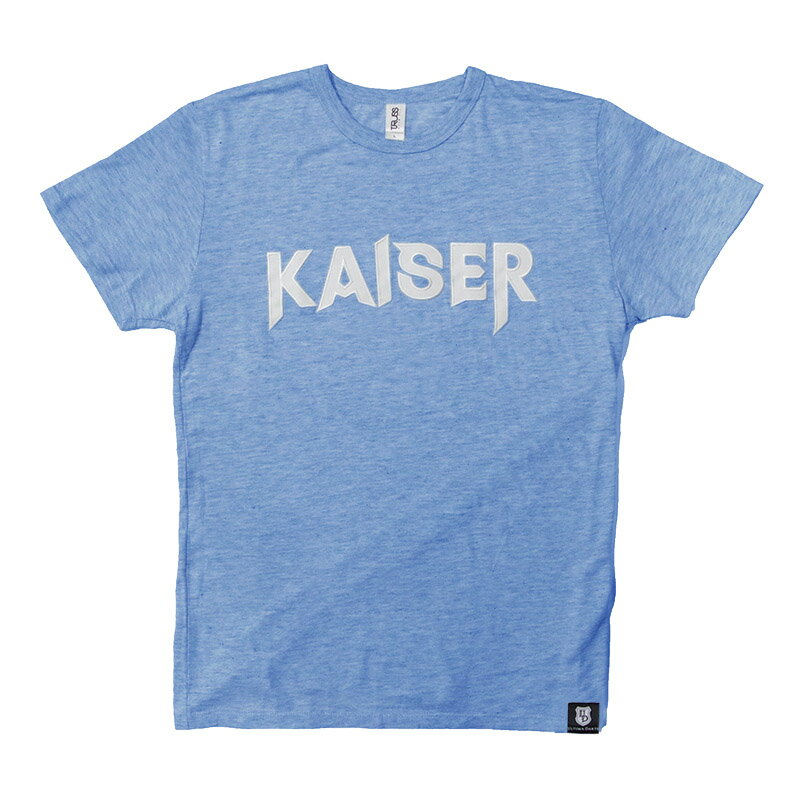 ULTIMA DARTS  カイザー刺繍Tシャツ 4.4oz ヘザーブルー S (KAISER Embroidery T-Shirt Heather Blue S)